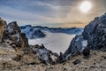 Tianchi Heavenly Lake of the Changbai Mountain, Jilin China Royalty Free Stock Photo